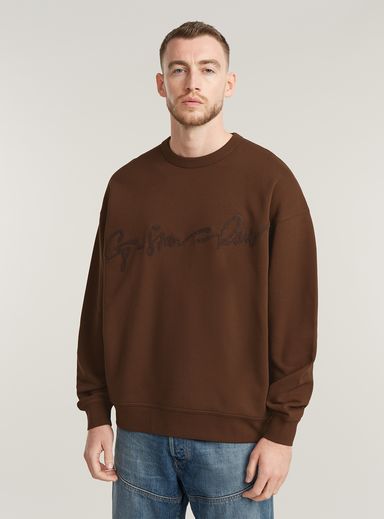 Chenille G-Script Loose Sweater